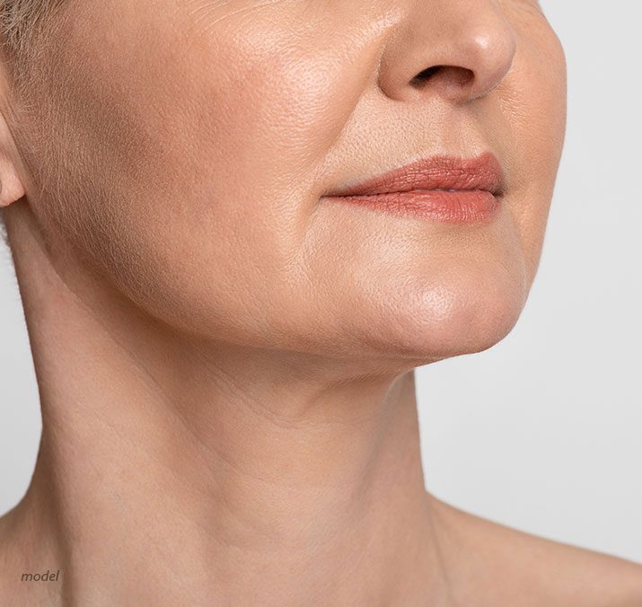 Lower half of a woman's smooth face