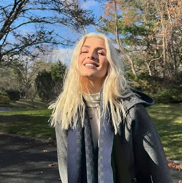 Woman smiling in the park