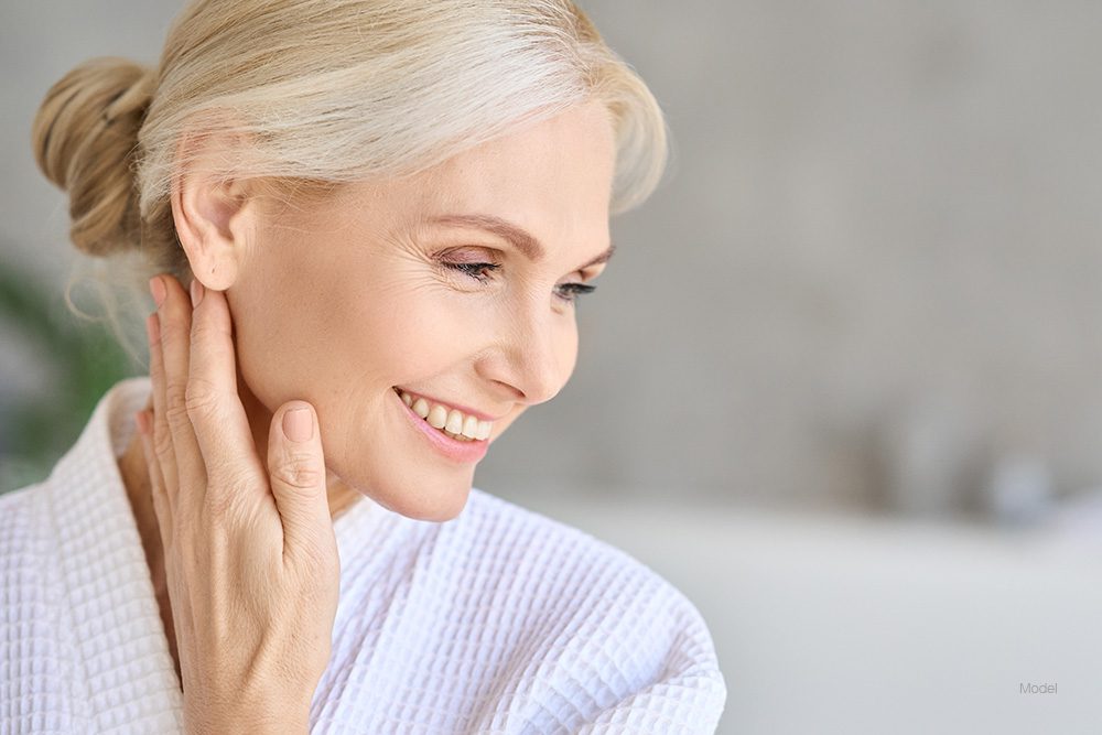 Profile of a mature woman